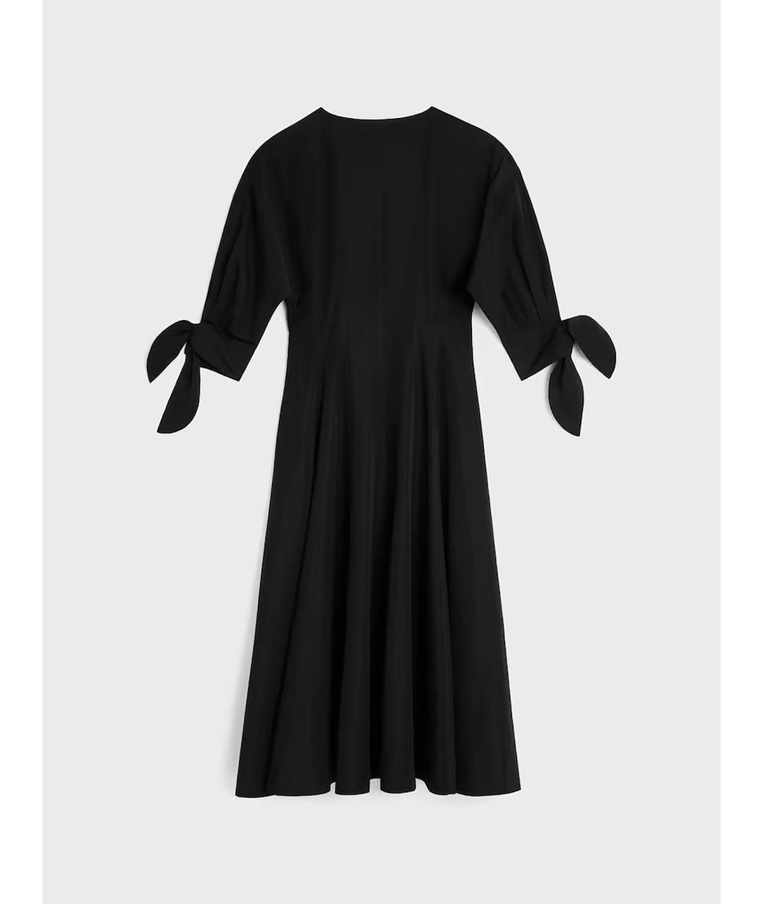 CELINE Черное хлопковое повседневное платье, фото 2