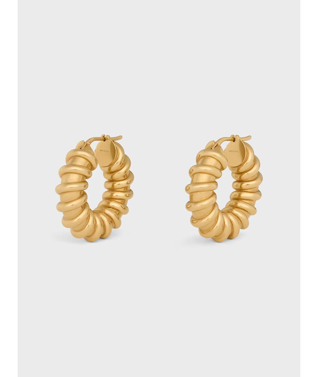 CELINE Золотые латунные серьги, фото 2