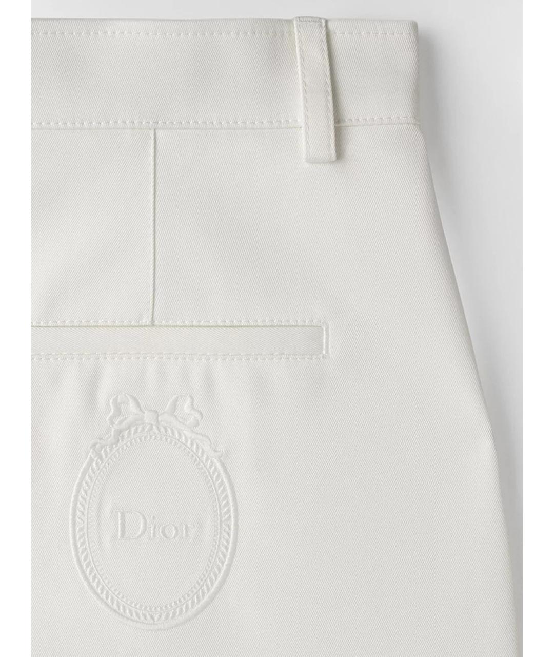 CHRISTIAN DIOR Белые хлопковые шорты, фото 2