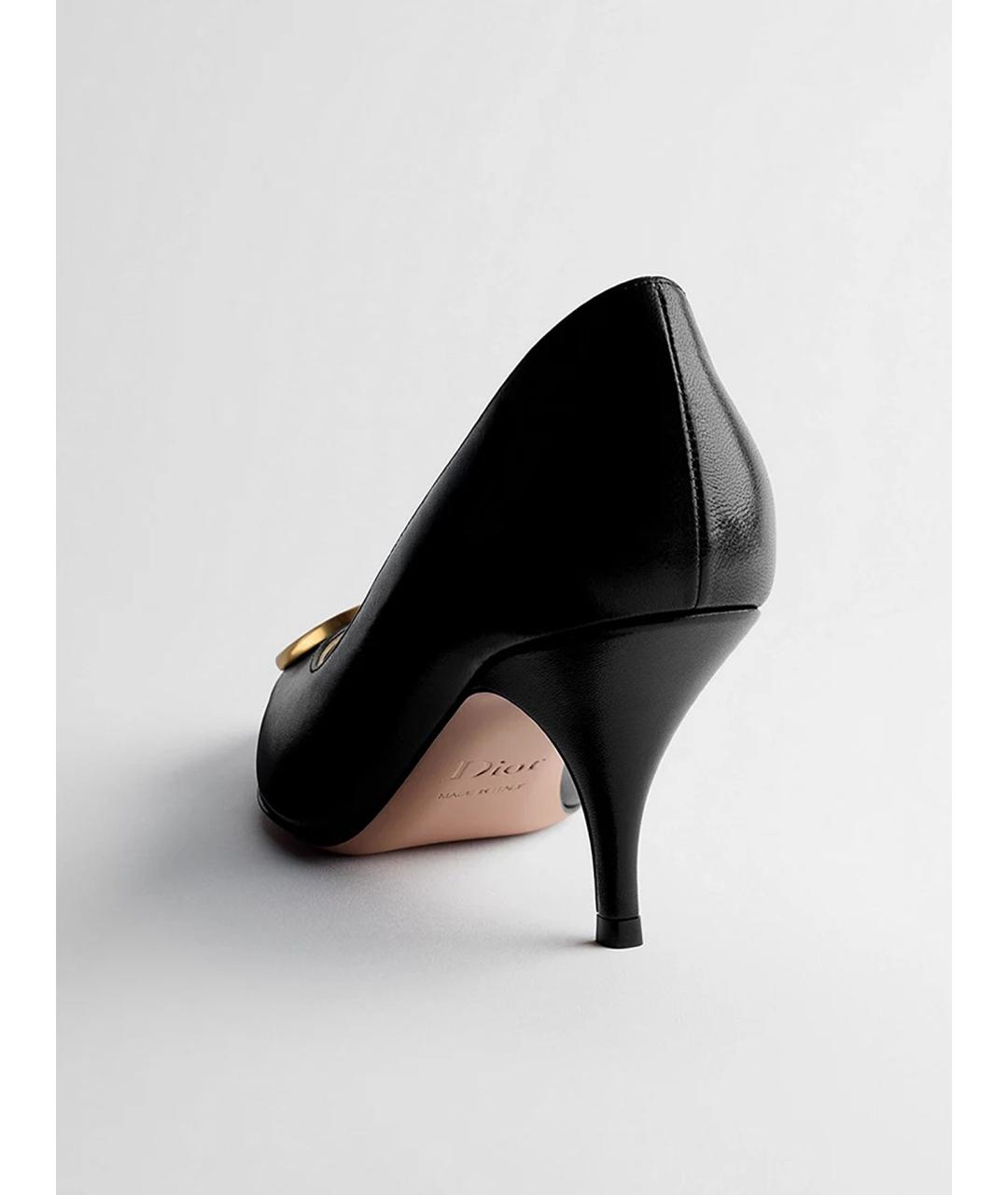 CHRISTIAN DIOR Черные кожаные туфли, фото 3