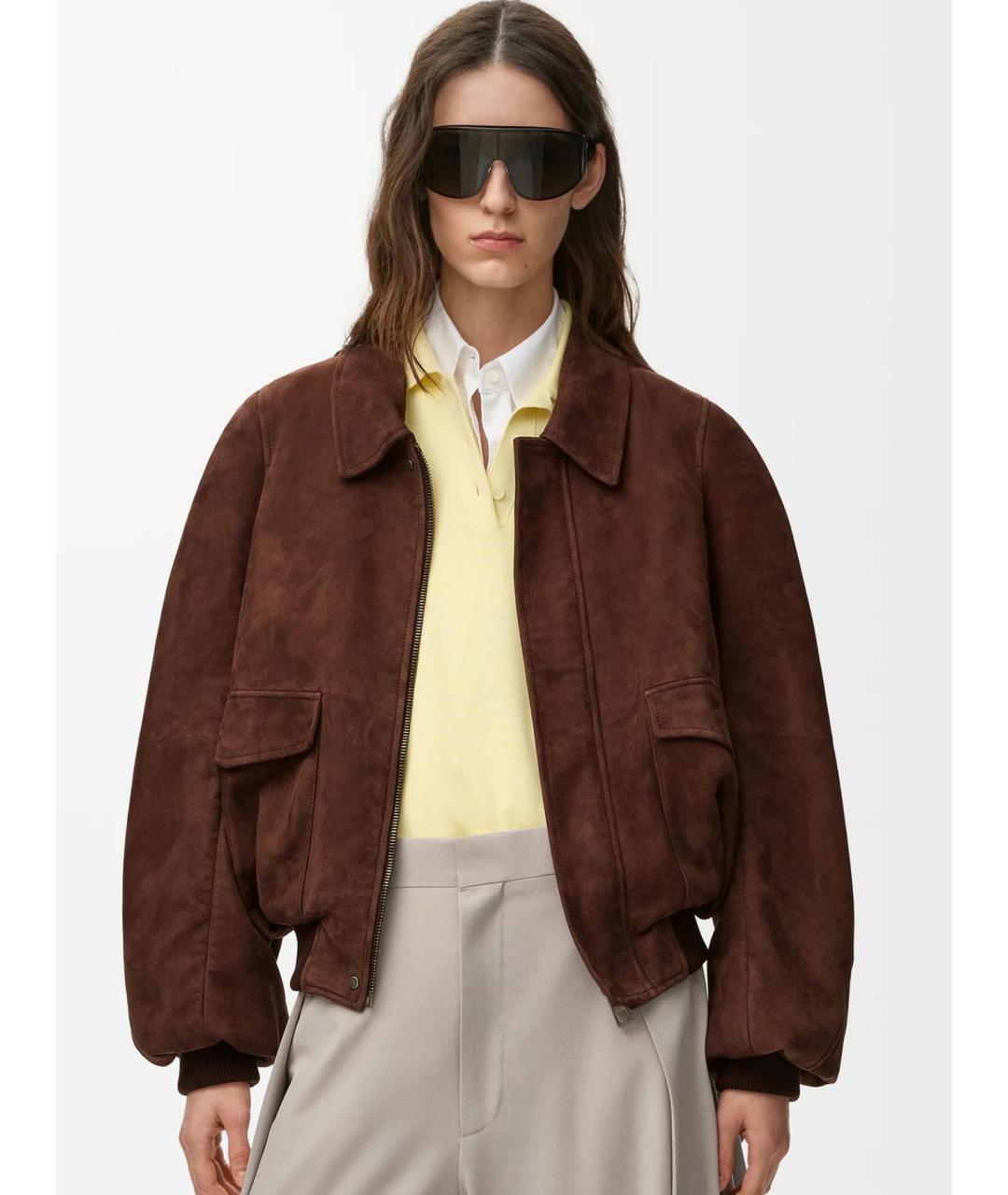 LOEWE Коричневая замшевая куртка, фото 3