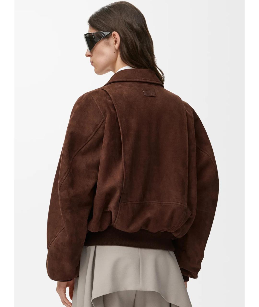 LOEWE Коричневая замшевая куртка, фото 4
