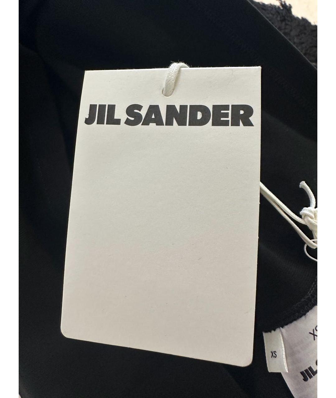 JIL SANDER Черная хлопковая футболка, фото 5