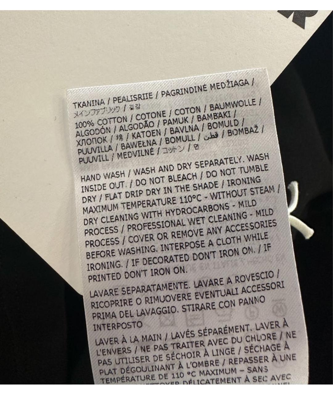 JIL SANDER Черная хлопковая футболка, фото 7