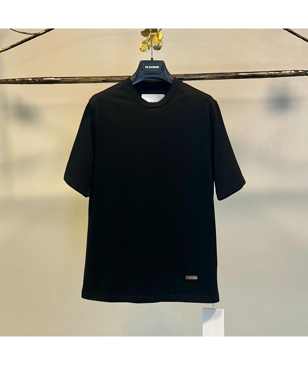JIL SANDER Черная хлопковая футболка, фото 9