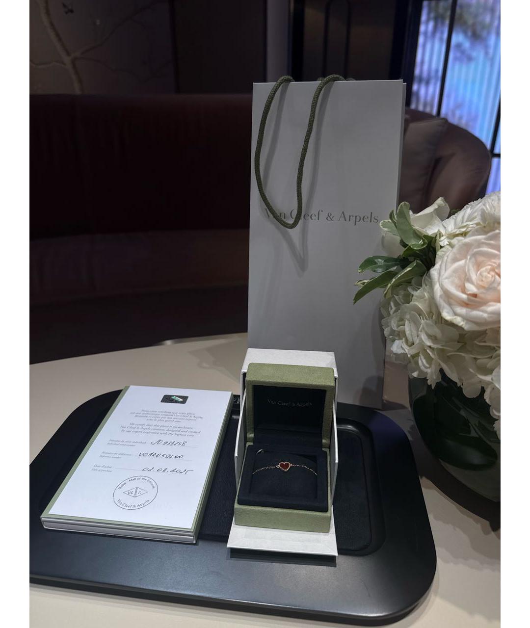 VAN CLEEF & ARPELS Бордовый браслет из розового золота, фото 3