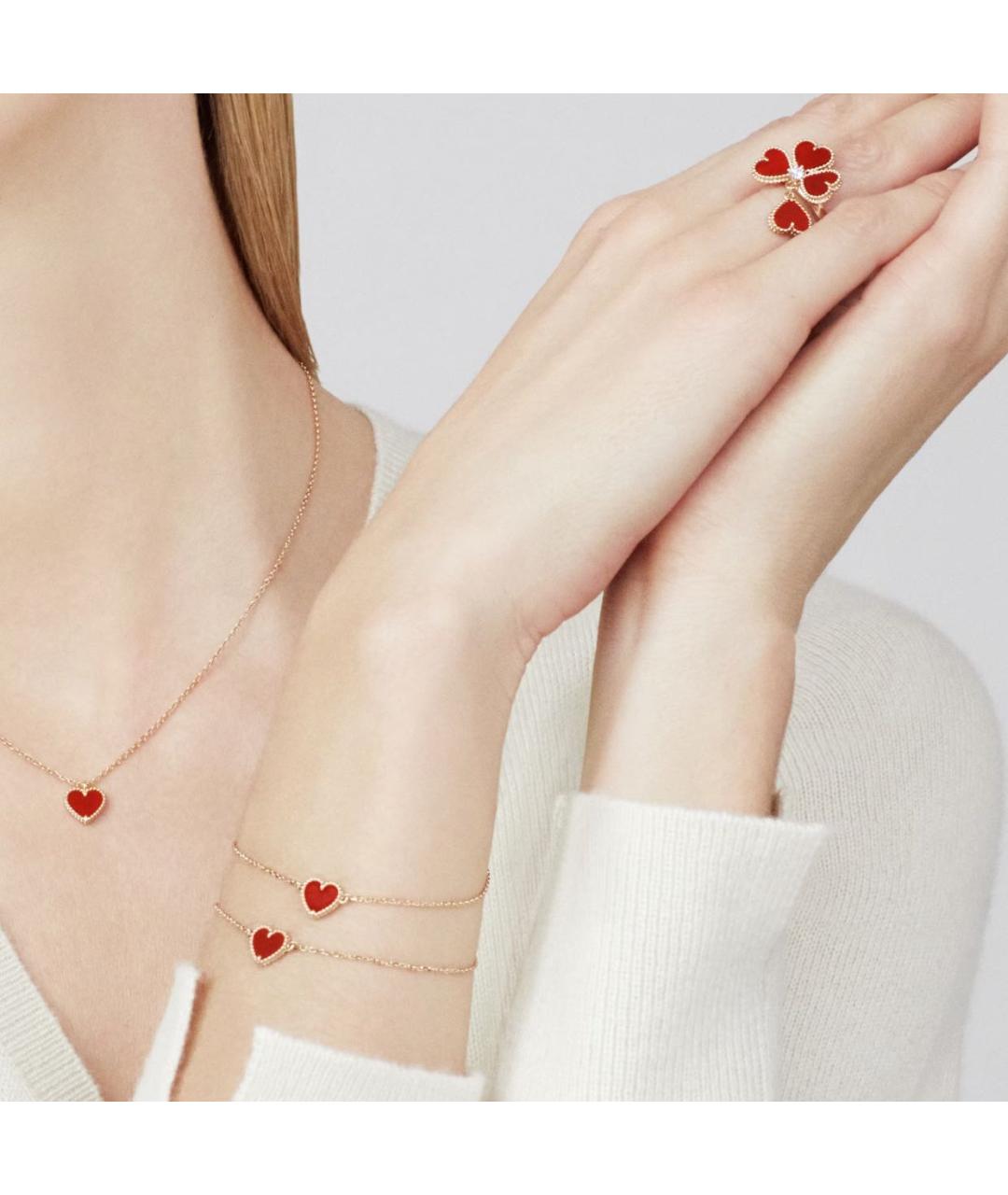 VAN CLEEF & ARPELS Бордовый браслет из розового золота, фото 2