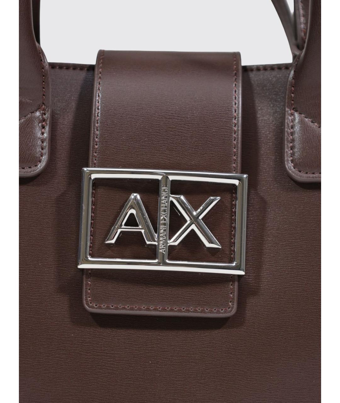 ARMANI EXCHANGE Коричневая синтетическая сумка через плечо, фото 3