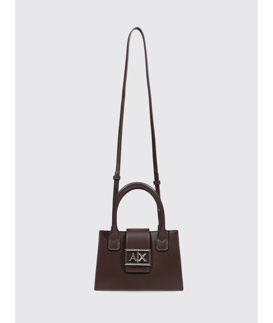 ARMANI EXCHANGE Коричневая синтетическая сумка через плечо, фото 4