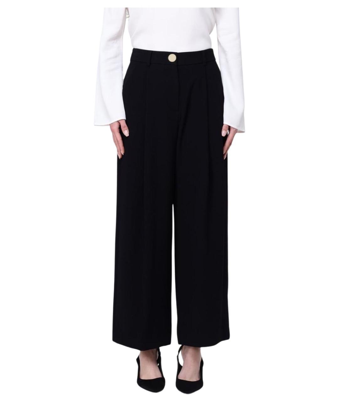 ARMANI EXCHANGE Черные полиэстеровые прямые брюки, фото 1