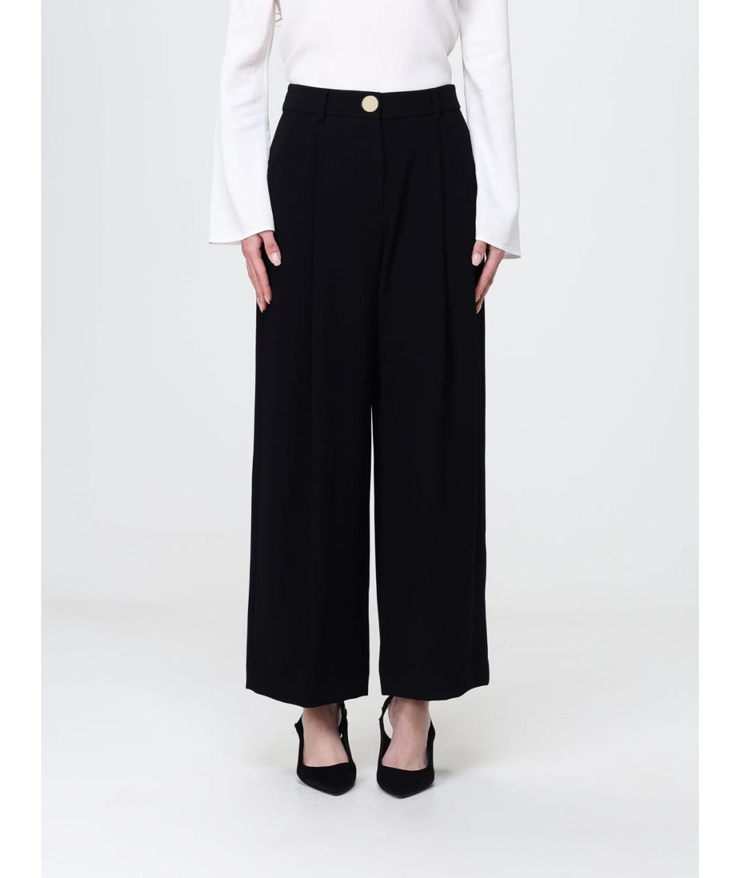 ARMANI EXCHANGE Черные полиэстеровые прямые брюки, фото 4
