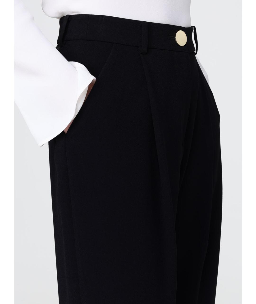 ARMANI EXCHANGE Черные полиэстеровые прямые брюки, фото 3