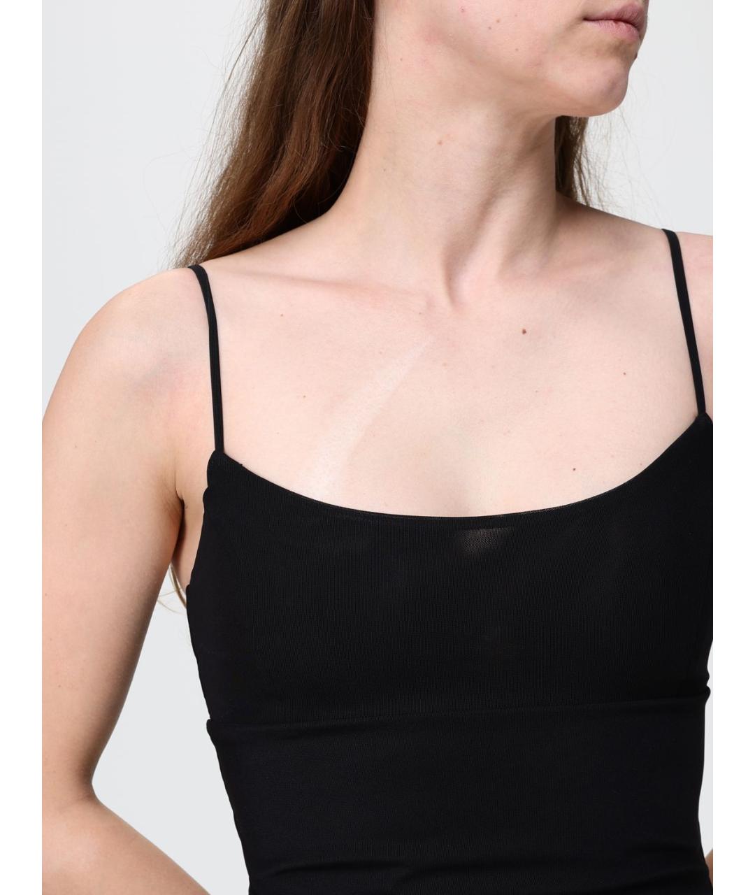 ARMANI EXCHANGE Черное полиамидовое повседневное платье, фото 3