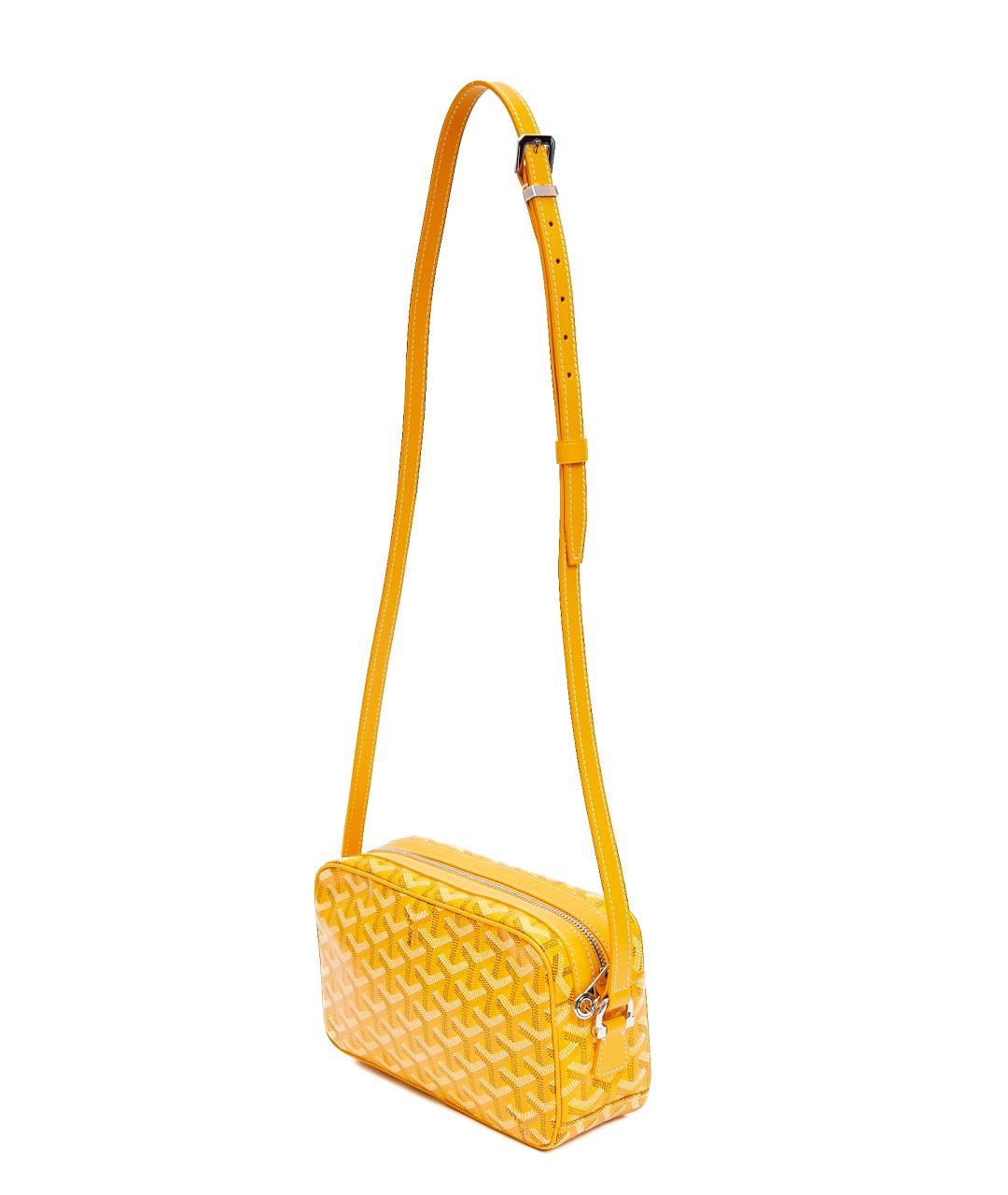GOYARD Желтая кожаная барсетка, фото 2
