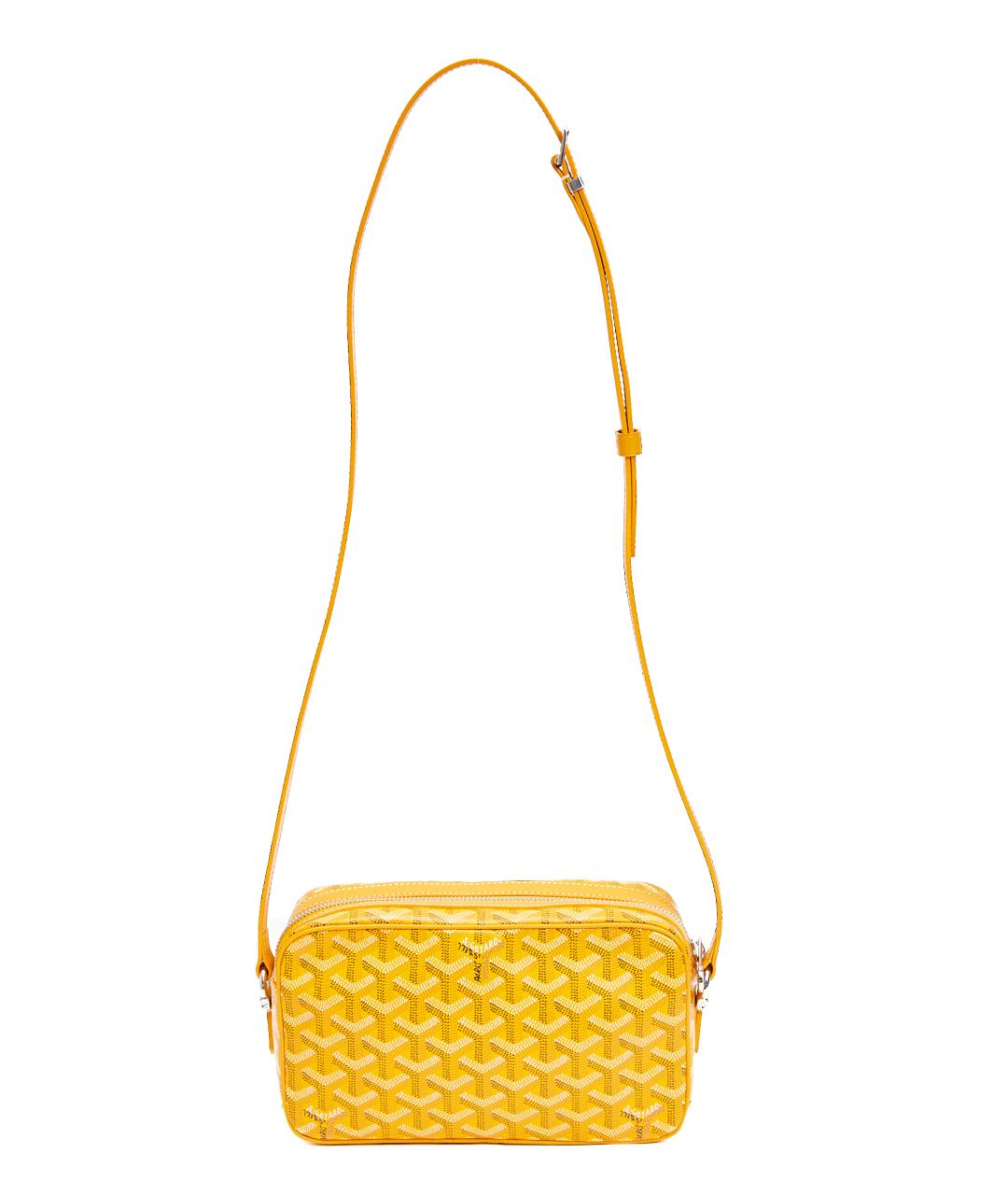 GOYARD Желтая кожаная барсетка, фото 1
