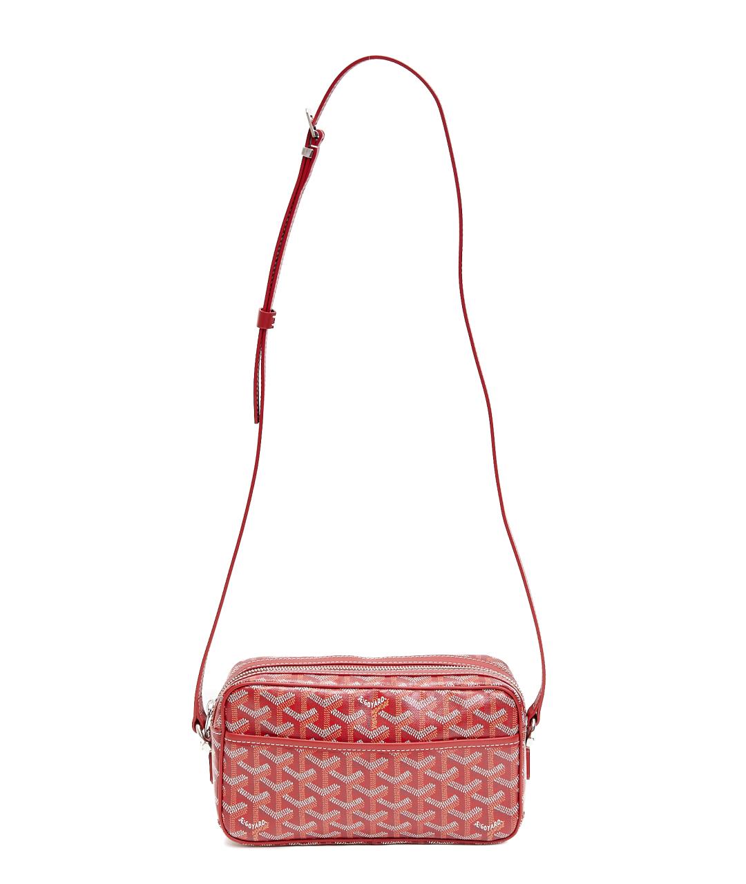 GOYARD Красная кожаная барсетка, фото 3
