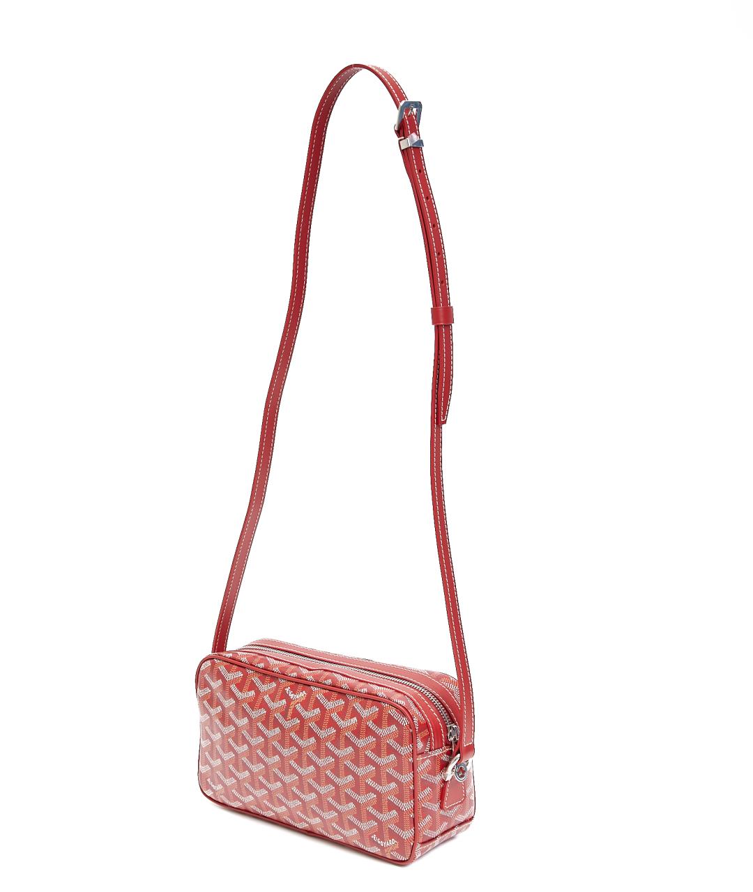 GOYARD Красная кожаная барсетка, фото 2