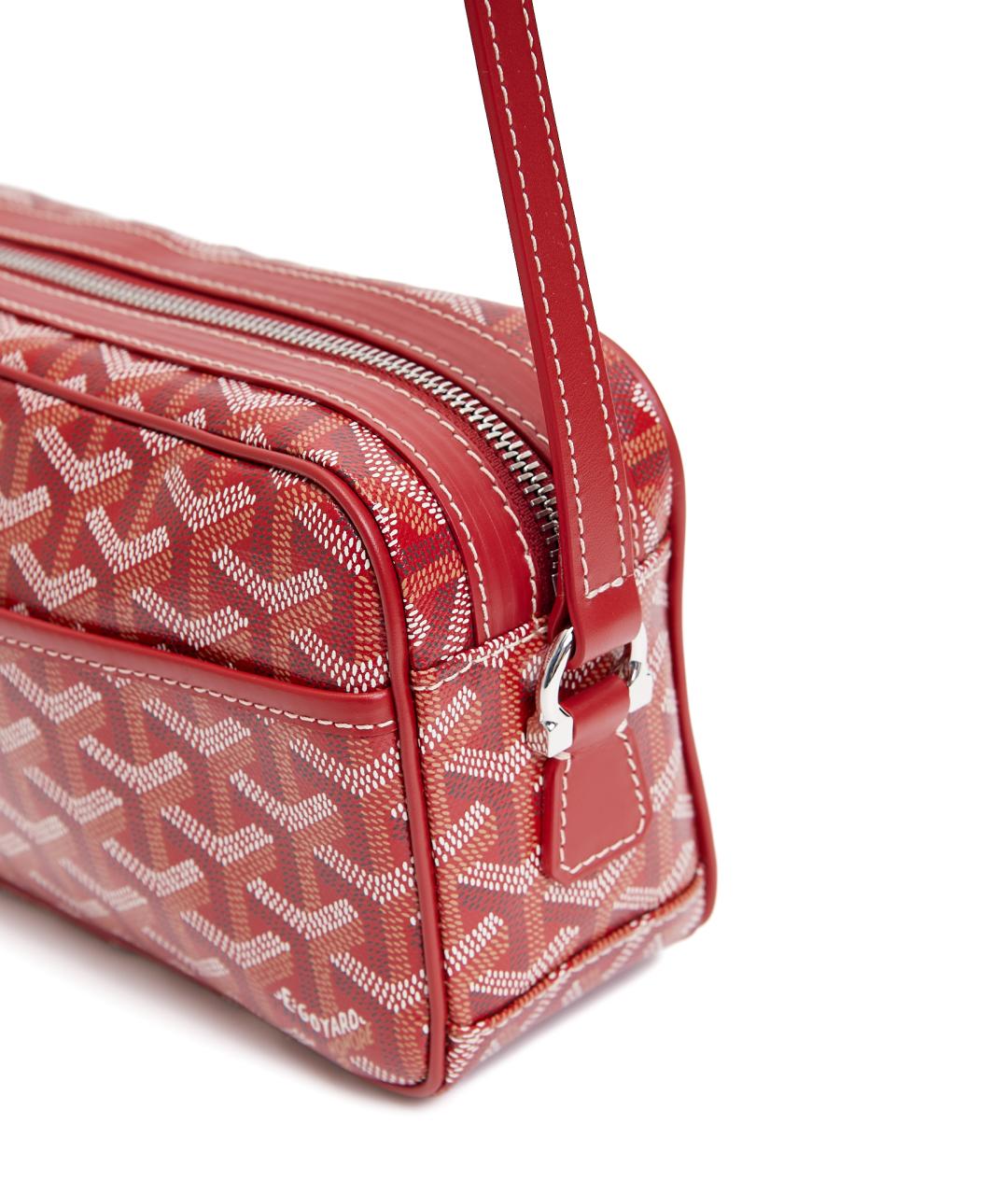 GOYARD Красная кожаная барсетка, фото 5