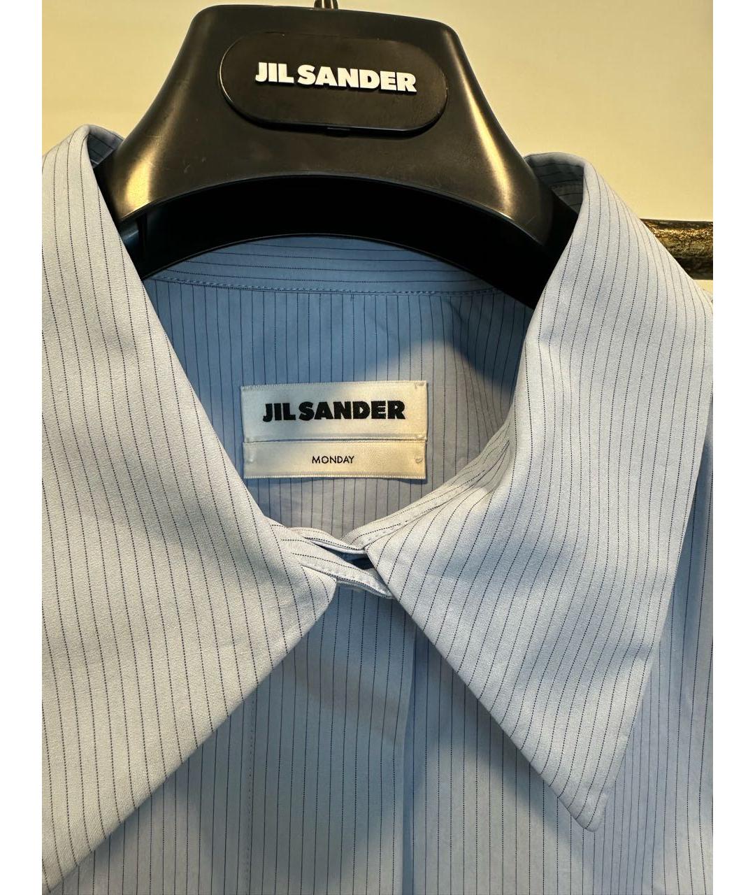 JIL SANDER Голубая хлопковая рубашка, фото 2