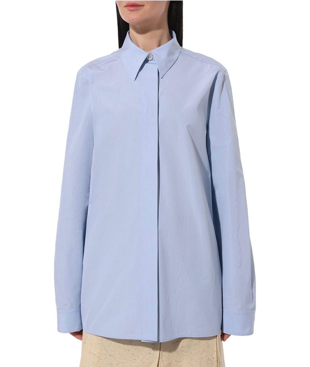 JIL SANDER Голубая хлопковая рубашка, фото 6