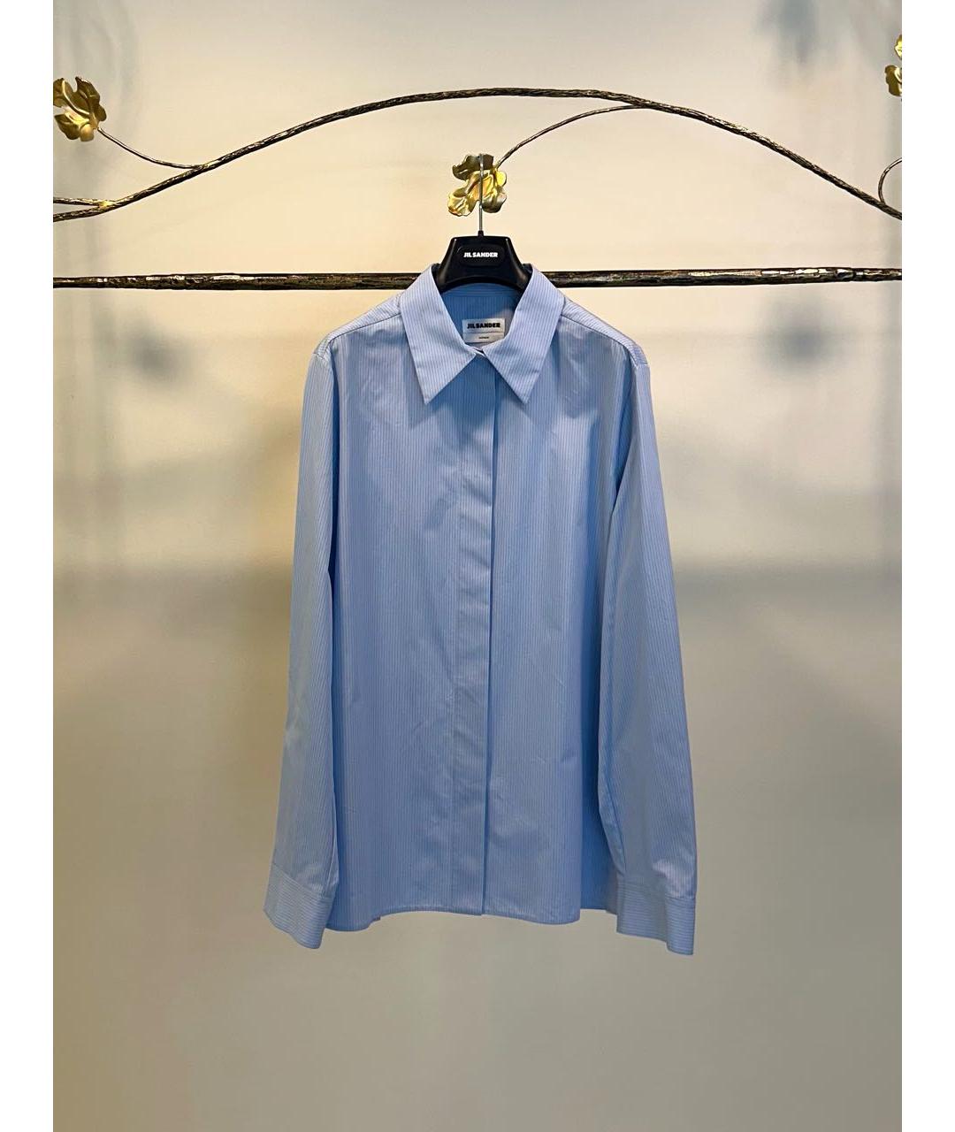 JIL SANDER Голубая хлопковая рубашка, фото 7