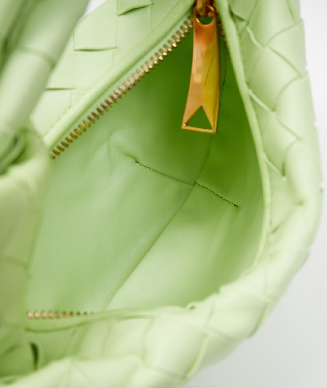 BOTTEGA VENETA Зеленая кожаная сумка с короткими ручками, фото 6