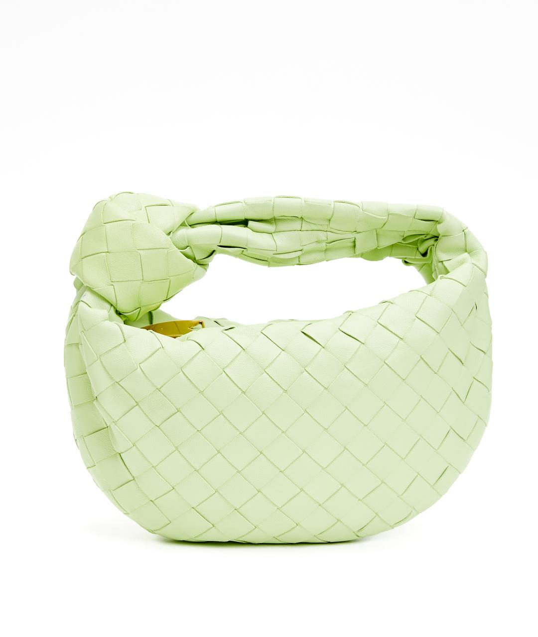 BOTTEGA VENETA Зеленая кожаная сумка с короткими ручками, фото 1