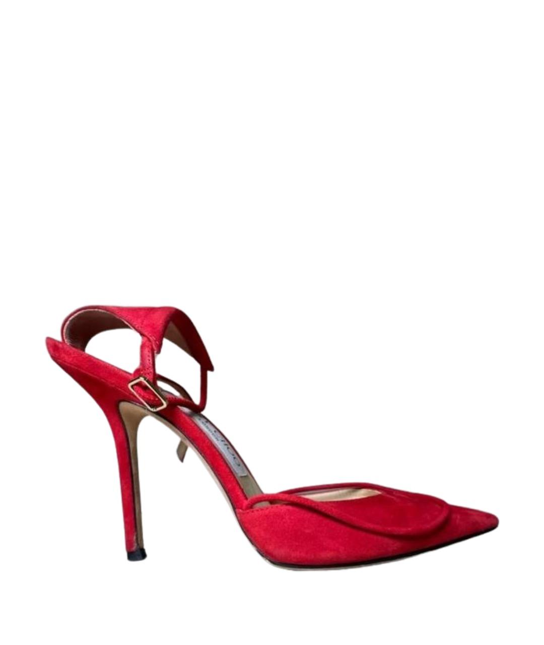 JIMMY CHOO Красные замшевые туфли, фото 1