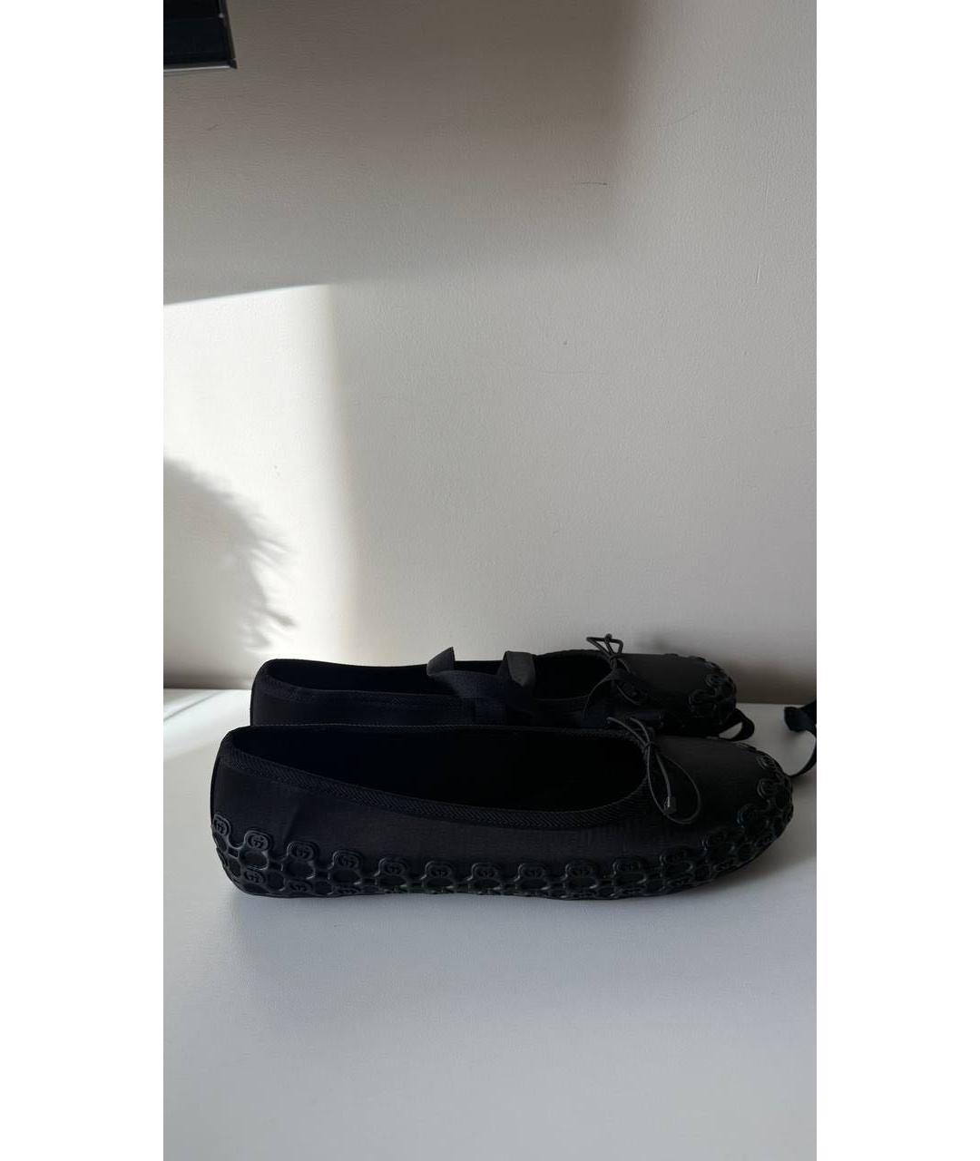 GUCCI Черные балетки, фото 5