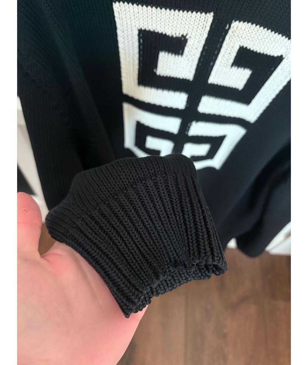 GIVENCHY Черный хлопковый джемпер / свитер, фото 4