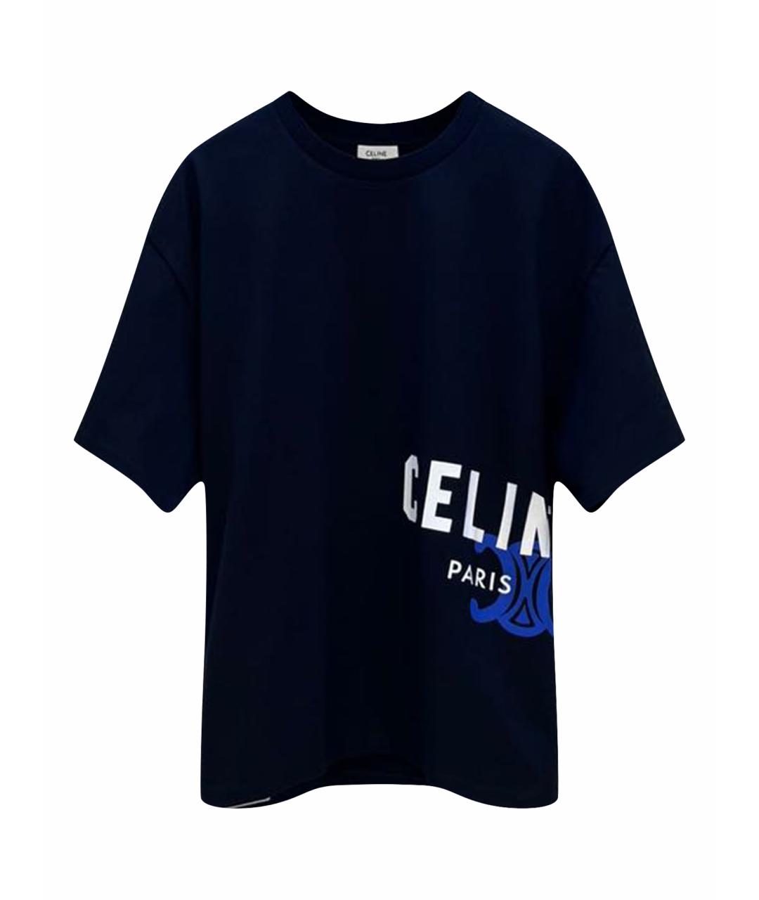 CELINE Черная футболка, фото 1