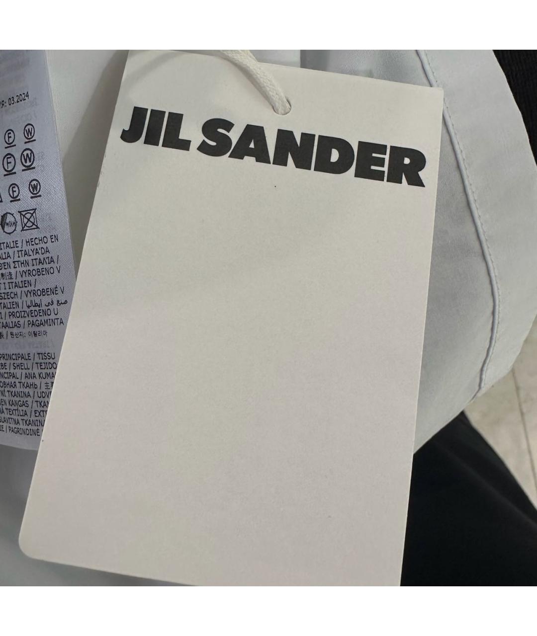 JIL SANDER Белая хлопковая юбка миди, фото 4