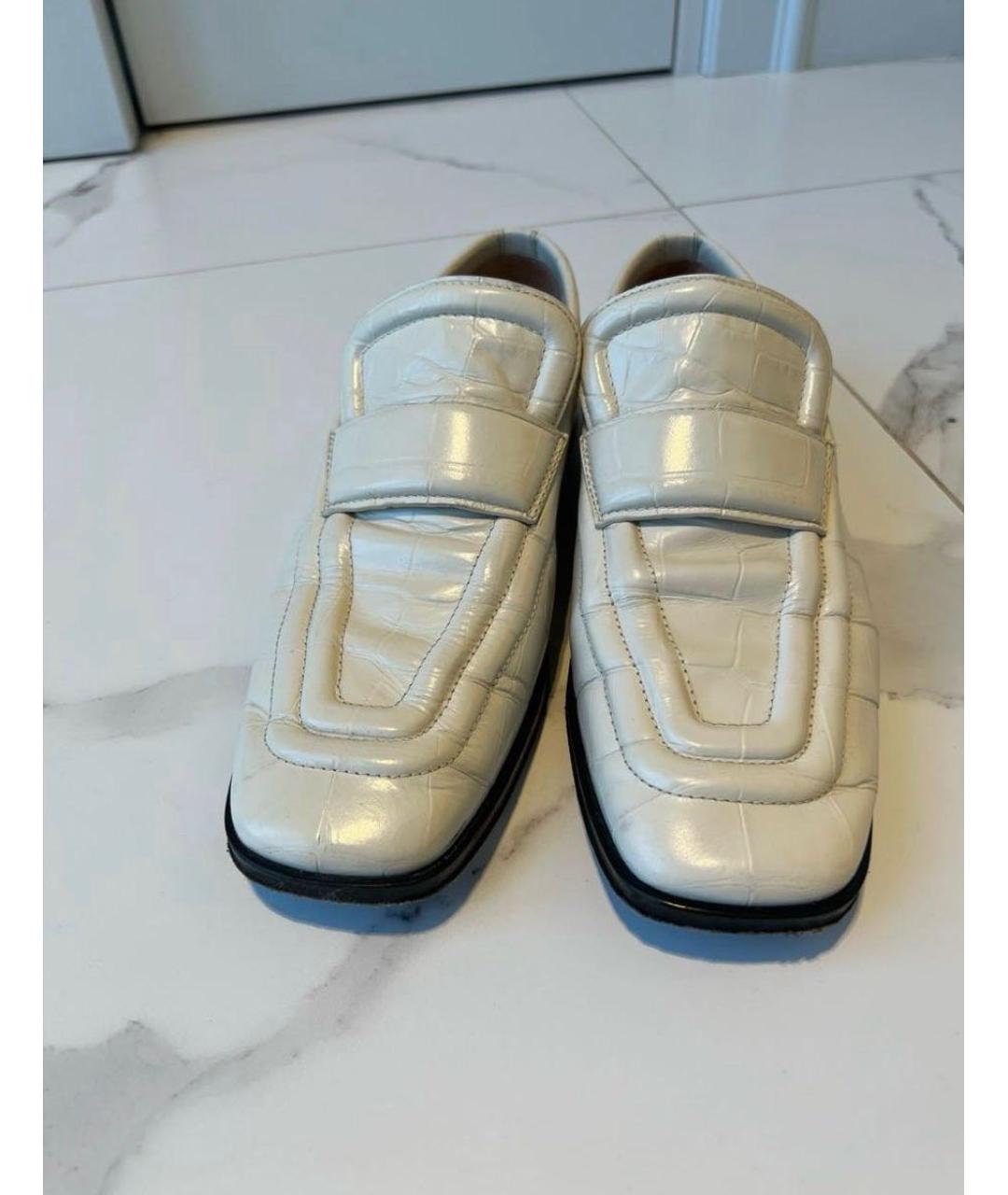 BOTTEGA VENETA Бежевые кожаные лоферы, фото 2