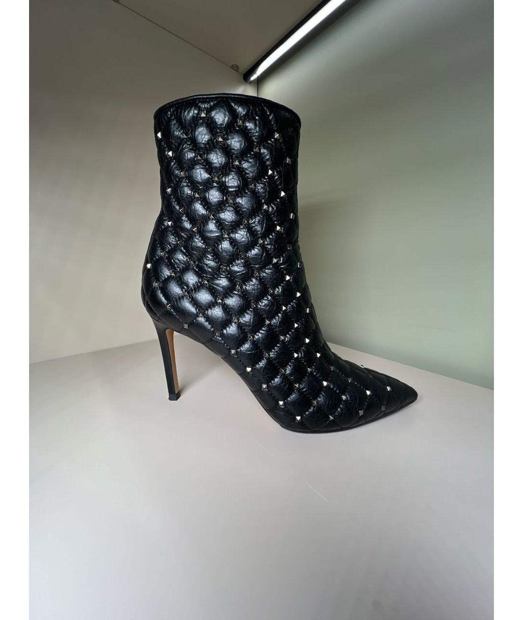 VALENTINO Черные кожаные ботильоны, фото 5