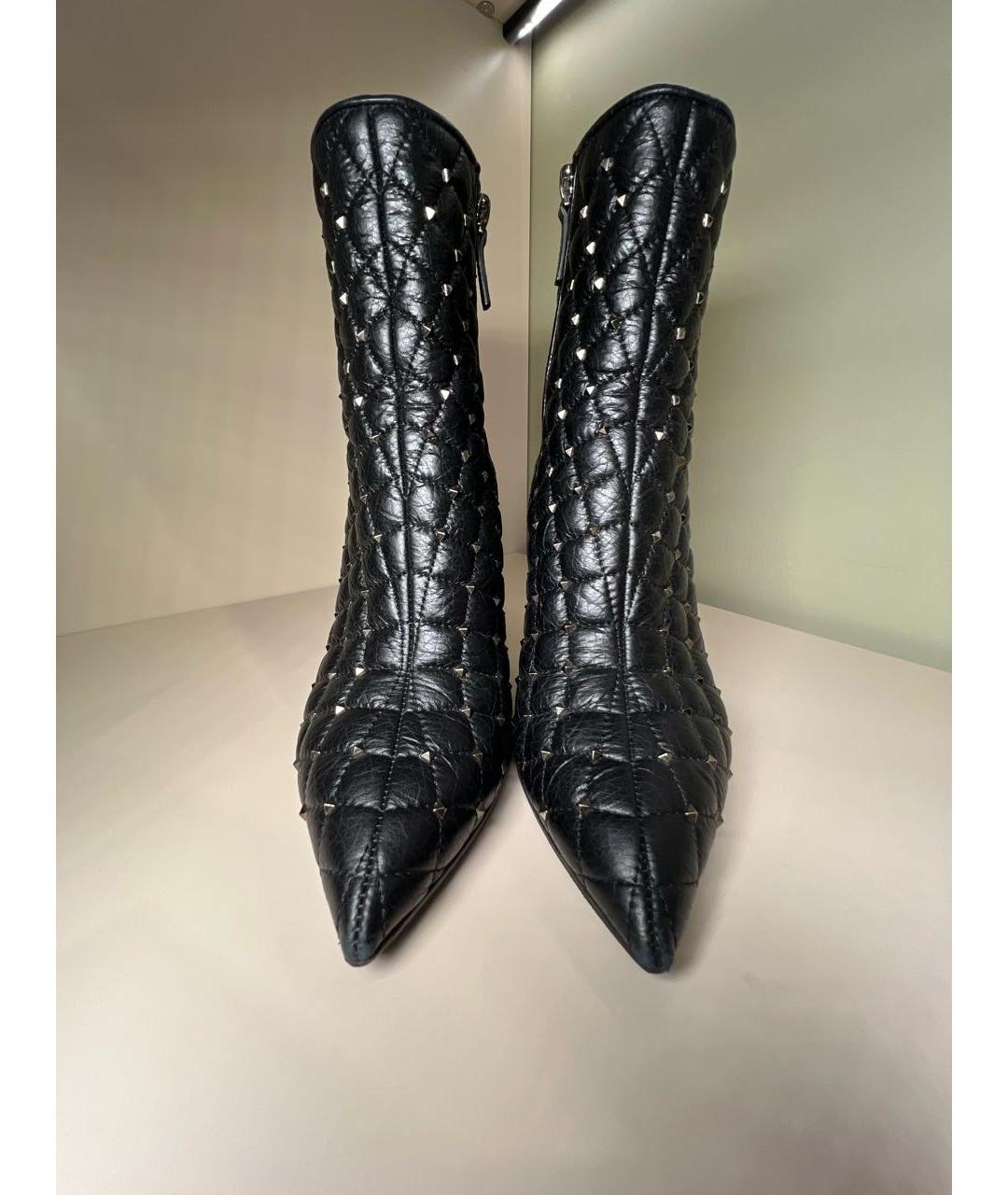 VALENTINO Черные кожаные ботильоны, фото 2
