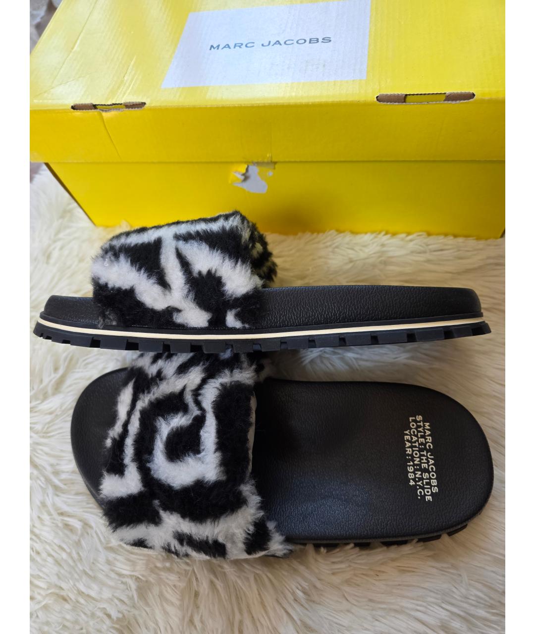 MARC JACOBS Черные шлепанцы, фото 10