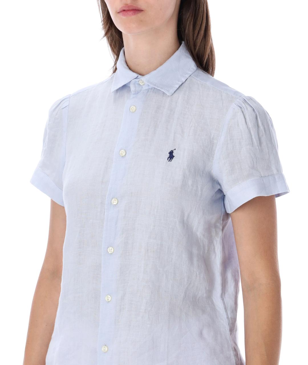 POLO RALPH LAUREN Синяя льняная рубашка, фото 3