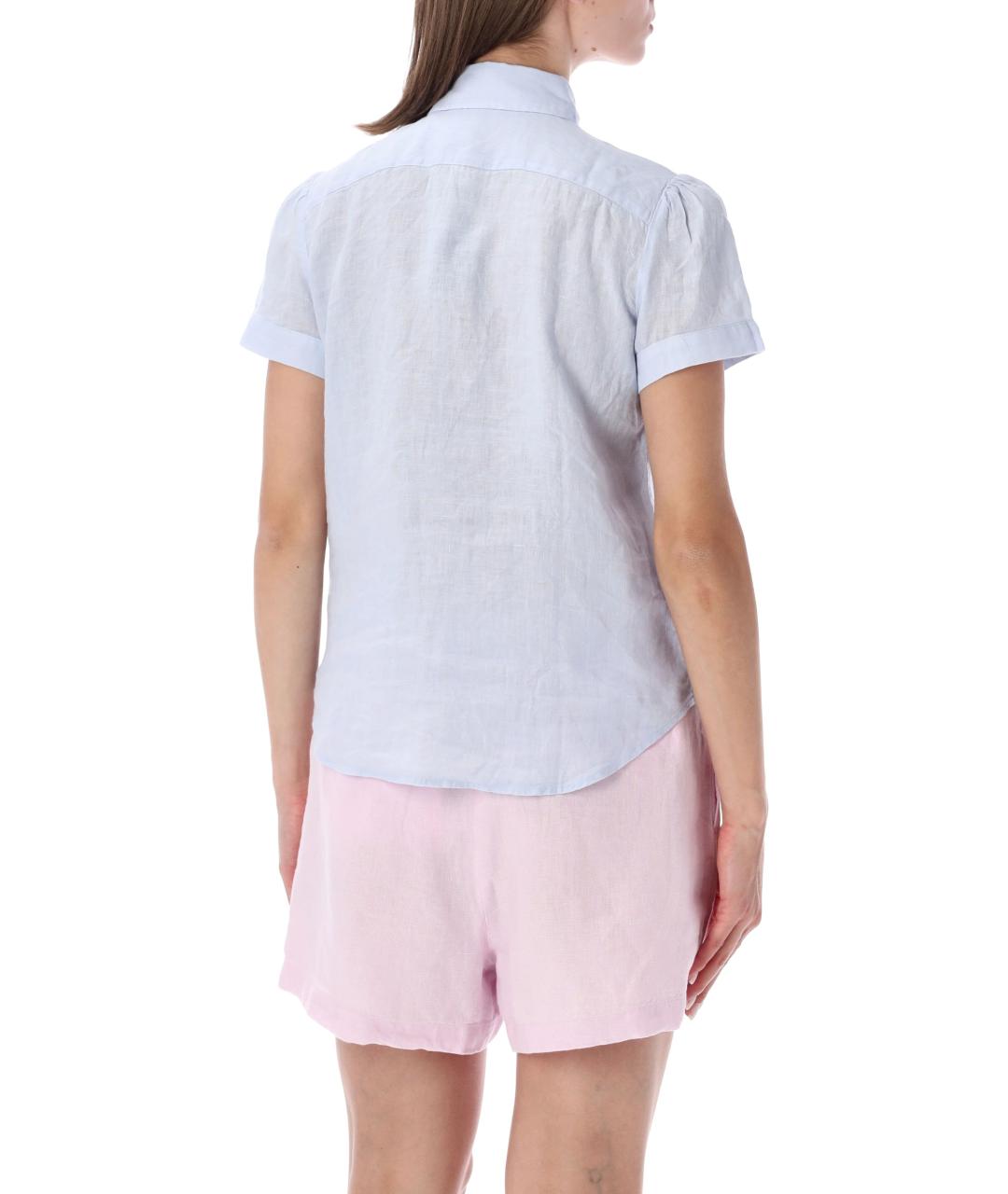 POLO RALPH LAUREN Синяя льняная рубашка, фото 2
