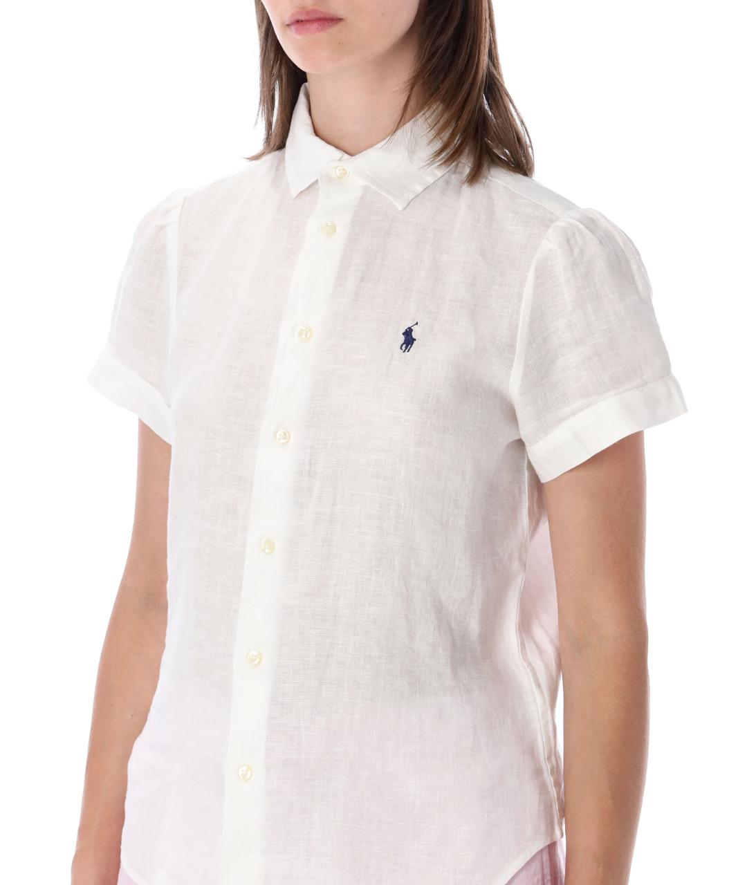POLO RALPH LAUREN Белая льняная рубашка, фото 3