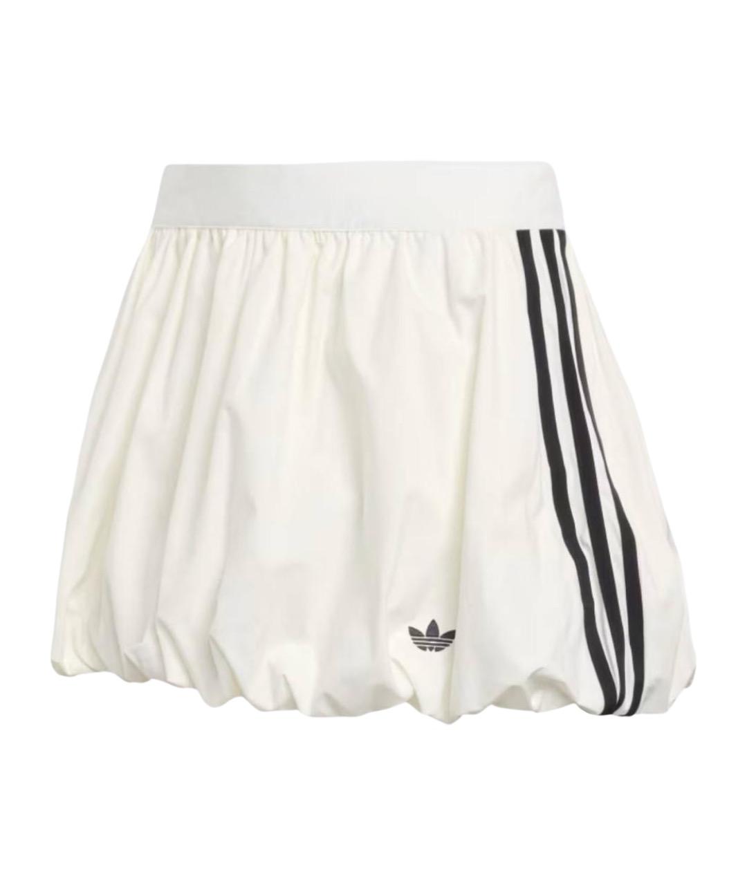 ADIDAS Белая полиэстеровая юбка мини, фото 1