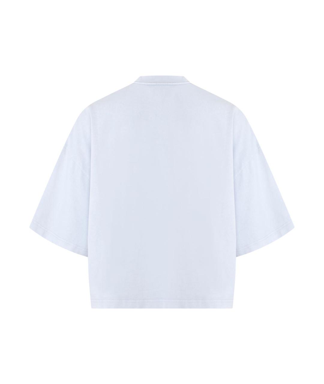 JACQUEMUS Голубая хлопковая футболка, фото 2