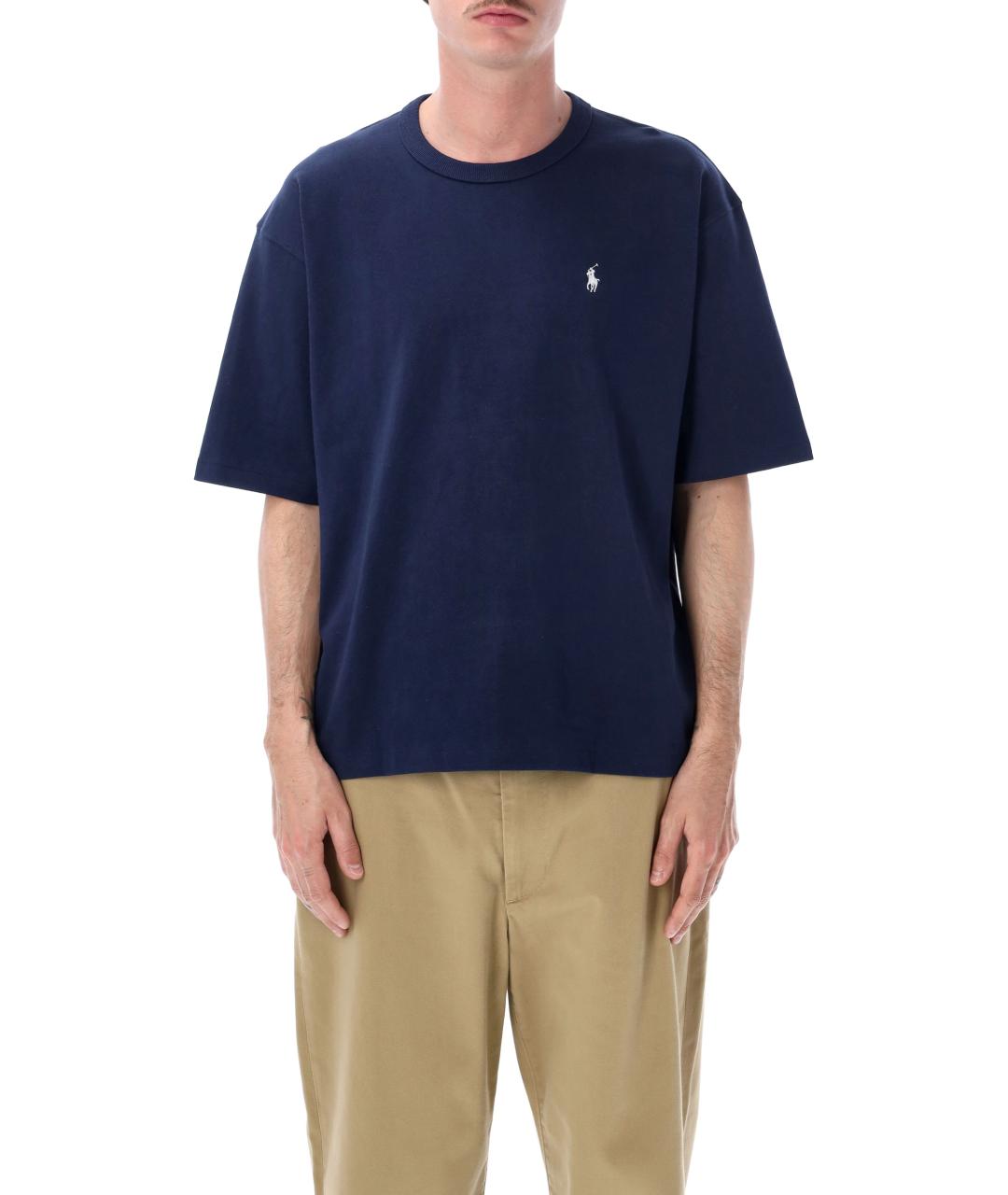 POLO RALPH LAUREN Синяя хлопковая футболка, фото 1