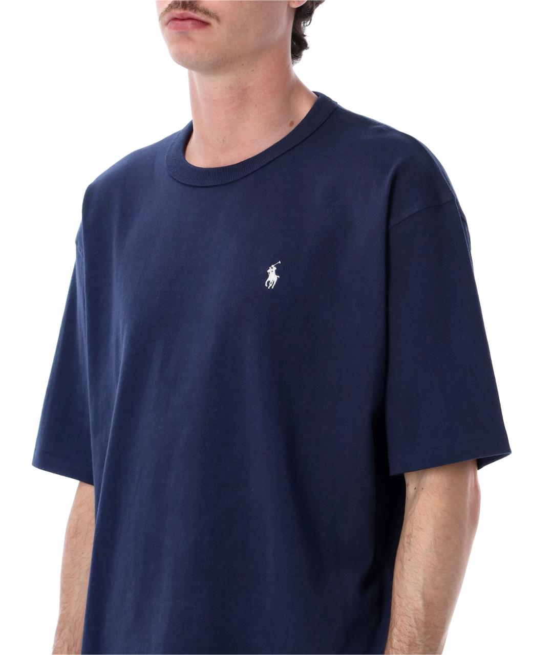 POLO RALPH LAUREN Синяя хлопковая футболка, фото 3