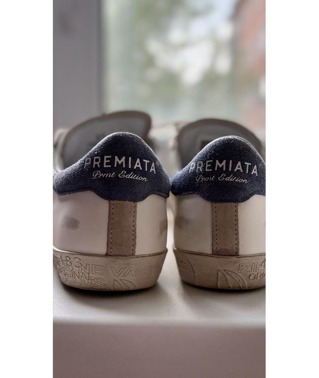PREMIATA Белые кожаные кеды, фото 4