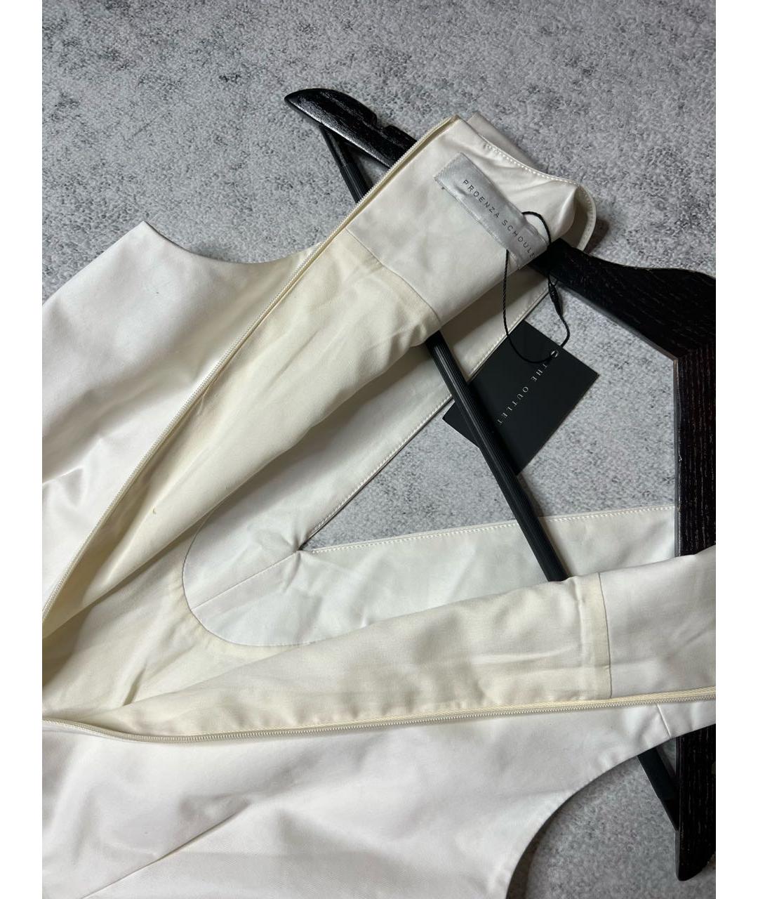 PROENZA SCHOULER Белое хлопковое коктейльное платье, фото 7