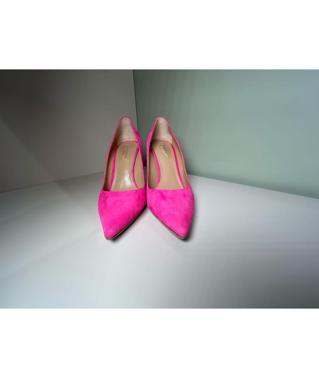 AQUAZZURA Розовые замшевые туфли, фото 2