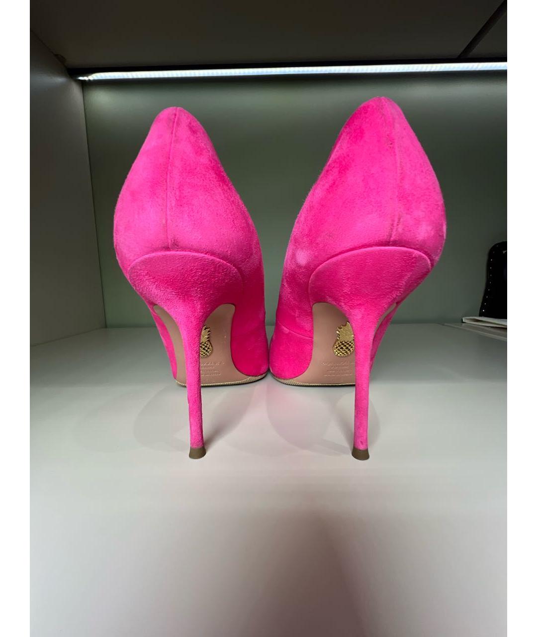 AQUAZZURA Розовые замшевые туфли, фото 4