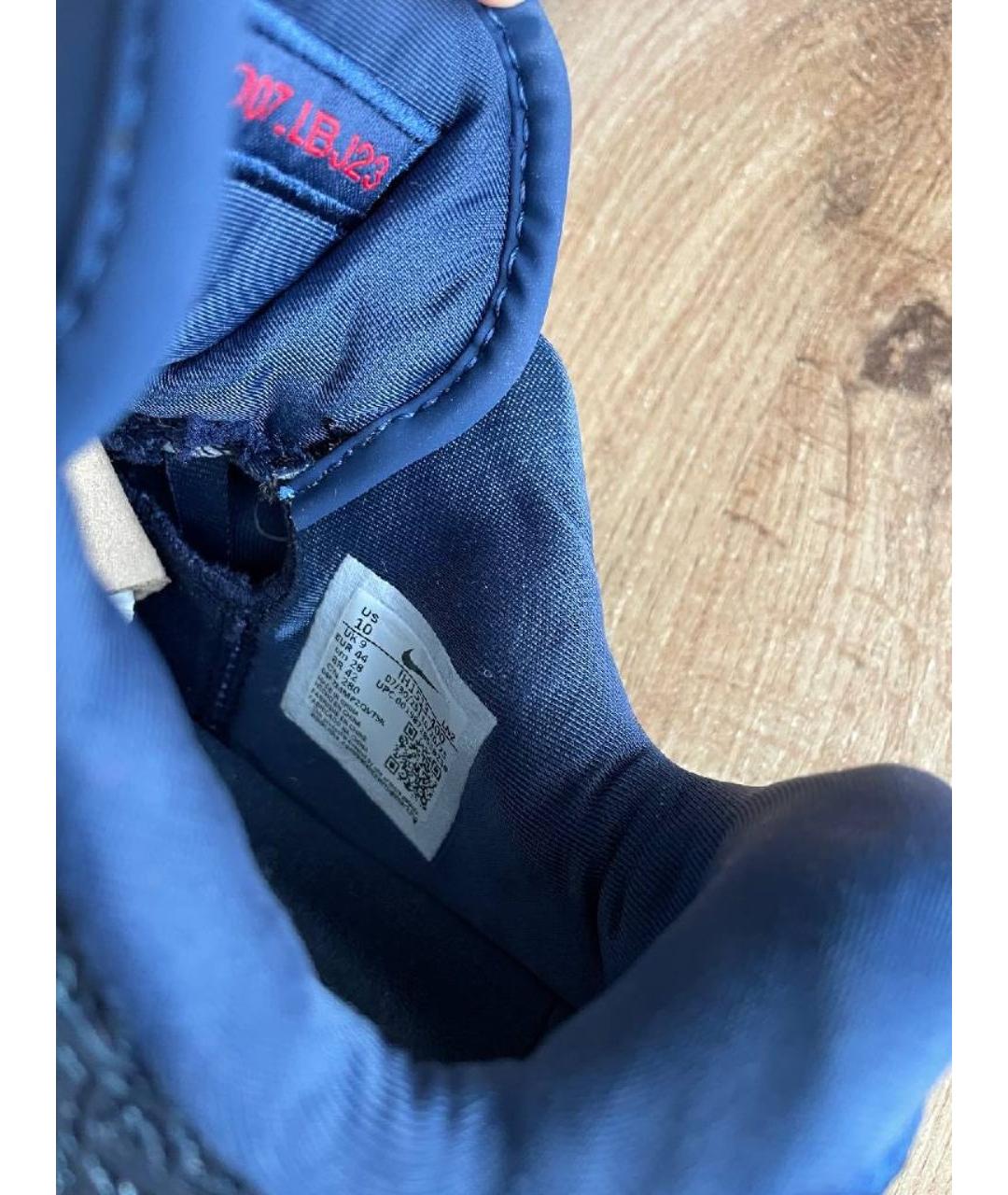 NIKE Синие текстильные низкие кроссовки / кеды, фото 4