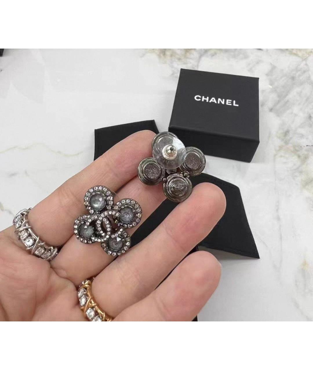 CHANEL Серебряные серьги, фото 2