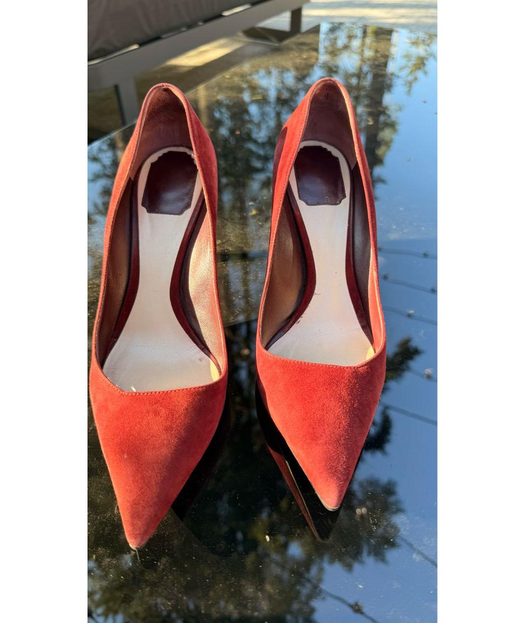 CHRISTIAN DIOR Бордовые замшевые туфли, фото 2